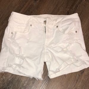 White American eagle jean shorts